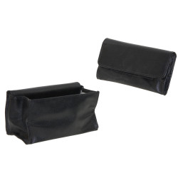 Imitation Leather Tobacco Pouch Black