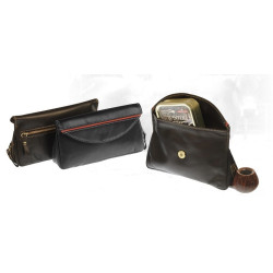 Combi Pouch Flap/Magneto Red Line (Brown)